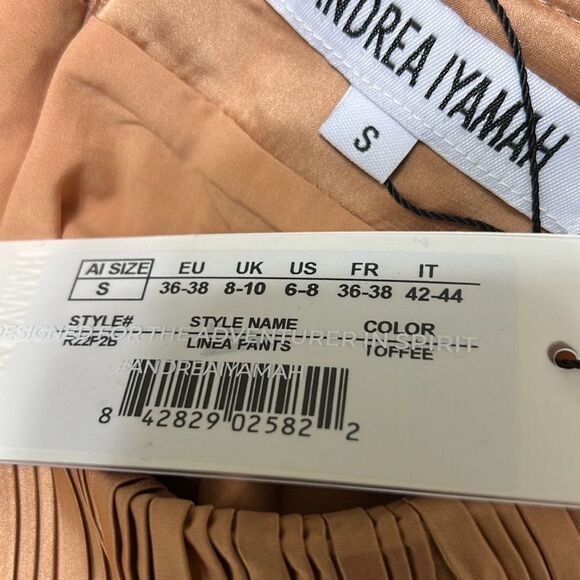 ANDREA IYAMAH Beige LINEA PLEATED
PANTS(Size Small) - Picture 5 of 7